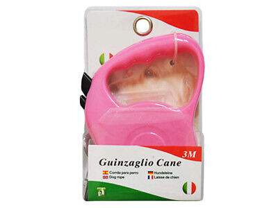 Guinzaglio per Cani 3 Metri Retrattile Colore Rosa <ul> <li>Il Cinturino Del è