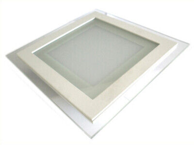 Faretto Led Da Incasso Quadrato 12W Bianco Caldo Con Vetro Disegno Moderno