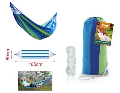 Amaca da Giardino Campeggio Spiaggia 185X80cm Max 85KG Singolo <ul><li>Questa