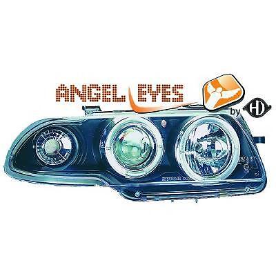 Coppia Fari Fanali Anteriori Tuning 94-98 neri, con anelli ANGEL EYES
