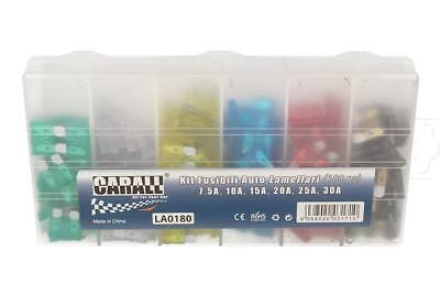 Kit 180 Fusibile Lama Lamellare Auto Moto Camper Barca Camion Quad 7.5A 10A 15A