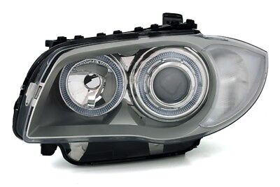 Coppia Fari Fanali Anteriori TUNING E81/82/87/88 2004-2011 GRIGIO Angel Eyes H7