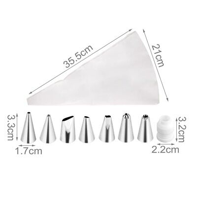 Kit di Ugelli per Glassa Torta 9 Punte Stampe Diverse in Silicone Bocchette