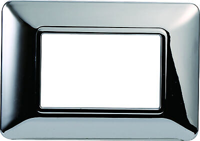 ETTROIT Placca Plastica Serie Solar 3P Colore Cromato Lucido Compatibile Con