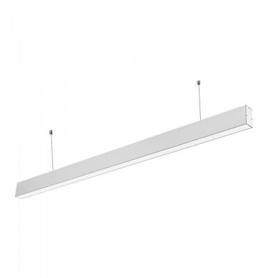 Lampada Led Lineare A Sospensione Slim 120cm 40W Corpo Bianco Neutro 4000K