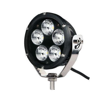 Faro da lavoro 5 X LED 10W AGGANCIO LATERALE ROTONDO CREE 50W  MULETTO ETC