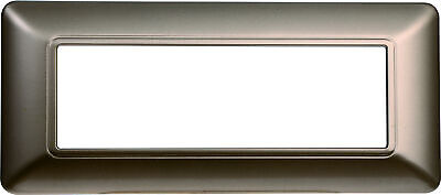 ETTROIT Placca Plastica Serie Solar 6P Colore Bronzo Compatibile Con Bticino
