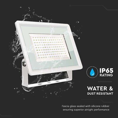 Faro Led Flood Light 100W 8700lm IP65 Slim 270x222x27mm Carcassa Bianca Luce