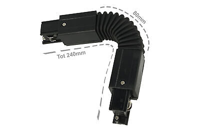 Connettore Giunto Curvabile Forma L Colore Nero Per Barra Sistema Binario Trifa