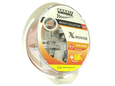 Coppia Lampada H4 12V 60/55W P43t X-Power +50% Luminosita T10 W5W Luci