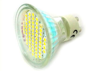 Lampada Faretto LED GU10 4W = 40W 220V Bianco Caldo Basso Consumo 60 SMD 3528
