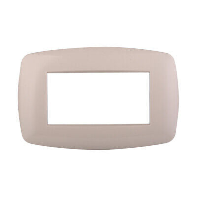 ETTROIT Placca Slim Serie Space 4P Colore Sabbia Compatibile Con Bticino Living