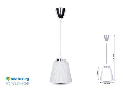 Lampadario Led a Sospensione Campana Coppa in Plastica Bianca 7W 4000K Base Cro