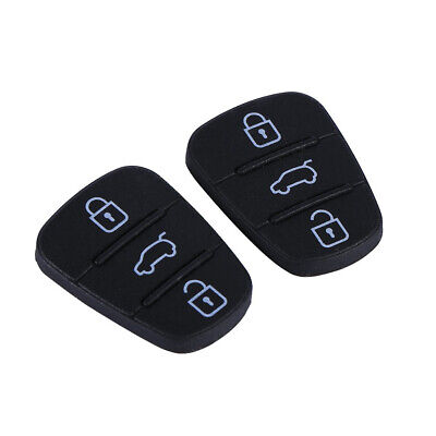 Gommino 4 Tasti Nero Ricambio Telecomando Guscio Chiave Per Auto I20 I3