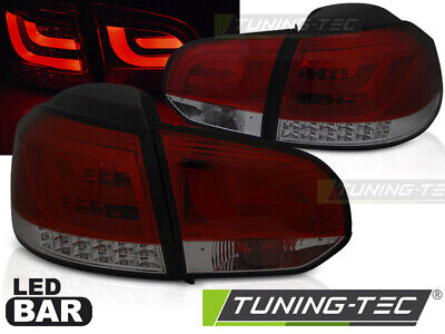 LED BAR TAIL LIGHTS RED SMOKE fits GOLF 6 10.08-12