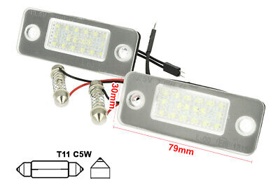 Coppia plafoniera Kit Luci Targa Led A8 D3 2002-2010 Bianco Canbus No Error