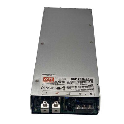 <p> MeanWell RSP-2000-48 Alimentatore Led 2000W 48V 42A Senza Ventola Input