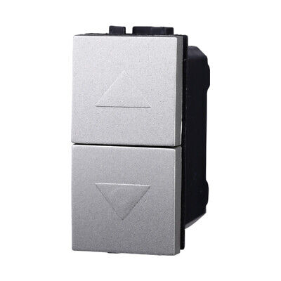 ETTROIT Pulsante Doppio Saliscendi 1P+1P 10A Colore GRIGIO Compatibile Con