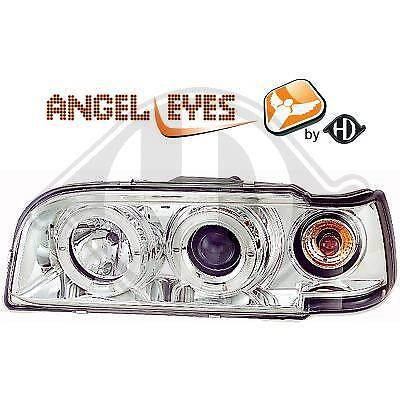 Coppia fari fanali anteriori TUNING 850 92-97 cromati con anelli ANGEL EYES di
