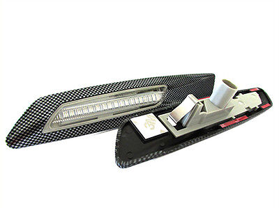 Kit Freccia Laterale a Led Side Marker 3D Carbonio Lente Trasparente  E81 E82