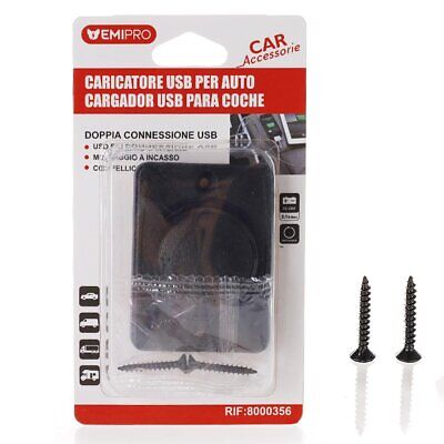 Caricatore Panello USB da Incasso Universale 2 Porte: 5V 1A e Carica Veloce