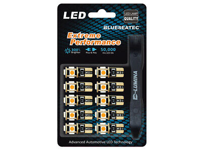 10 Lampada Led T10 W5W Canbus 12V 5 SMD 5050 Pink Rosa + Leva Rimozione