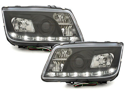 Jetta / Bora 98->05 Fari Dayline DRL omologati CE87 Neri Dectane