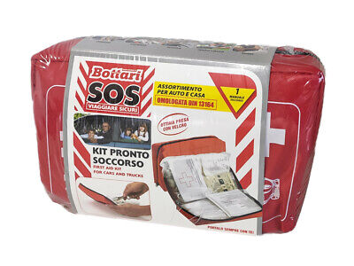 Kit Pronto Soccorso Morbido Con Zip e Velcro Per Uso In Auto Furgone e Casa