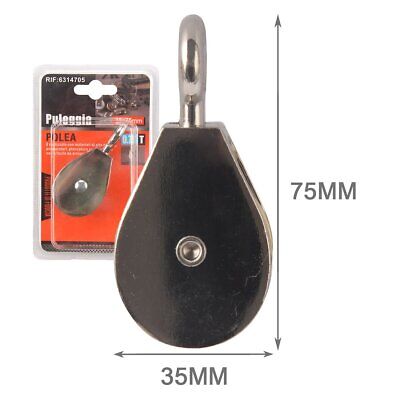 1 Pezzo Puleggia Carrucola con Cuscinetti Girevole in Acciaio Inox Peso Max