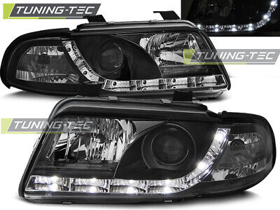 HEADLIGHTS DAYLIGHT BLACK fits A4 01.99-09.00