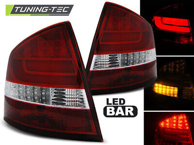 LED BAR TAIL LIGHTS RED WHIE fits OCTAVIA II SEDAN 04-12