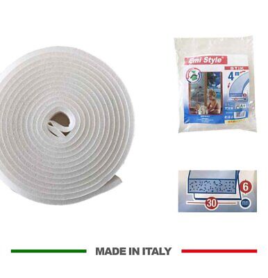 4 Metri Parafreddo Adesivo in Spugna Per Porte e Finestre 30X6mm Made Italy