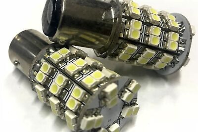 Coppia 2 Lampade Led BAY15D 1157 P21/5W Con 60 Smd 3528 Bianco Freddo 6000K 12V