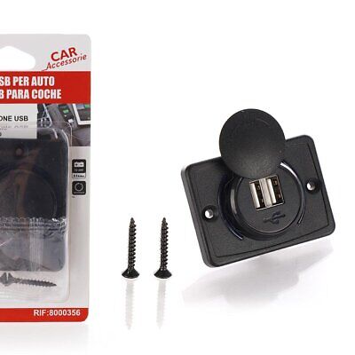 Caricatore Panello USB da Incasso Universale 2 Porte: 5V 1A e Carica Veloce