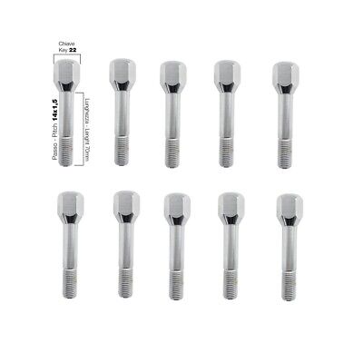 10 bulloni ch.22 14x1.5 l.70 mm