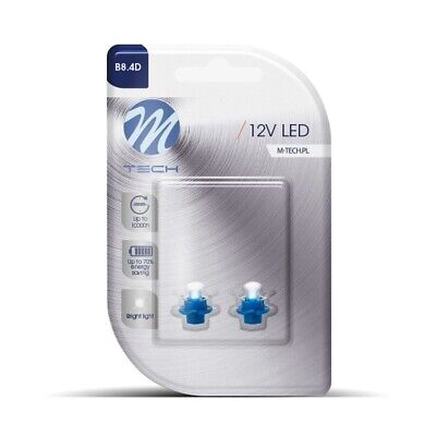 Blister 2x LED L049 B8.4d concavo blu