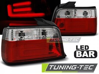 Coppia Set Fari Fanali Tuning E36 12.90-08.99 SEDAN Rosso/Bianco BAR LED