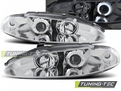 Coppia Fari Fanali Anteriori Tuning ECLIPSE 06.1995-1996 ANGEL EYES Cromato