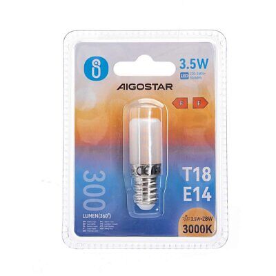 Lampadina LED E14 per Frigorifero T18, 3,5W, Illuminazione a 360&deg;, Bianco