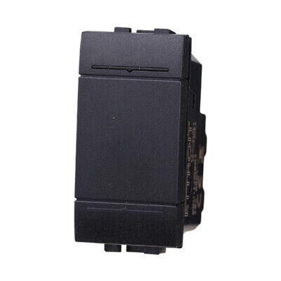 ETTROIT Interruttore 1P 16A Unipolare Colore Nero Compatibile Con Bticino