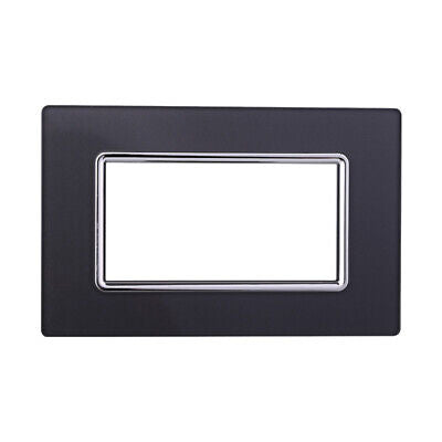 ETTROIT Placca In Vetro Serie Space 4P Colore Acciaio Scuro Compatibile Con