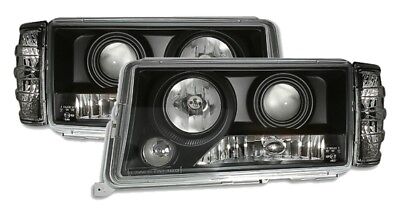 Coppia Fari Fanali anteriori tuning per  190 W201 neri 1983 > 1993