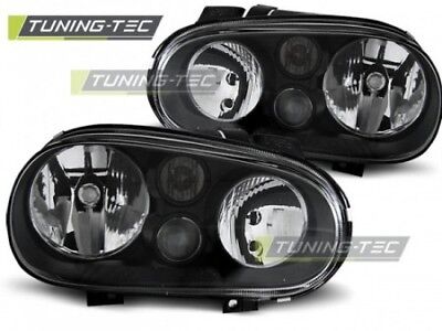 Coppia Fari Fanali Anteriori Tuning GOLF IV 4 (09.1997-09.2003) Nero r32 lOOK