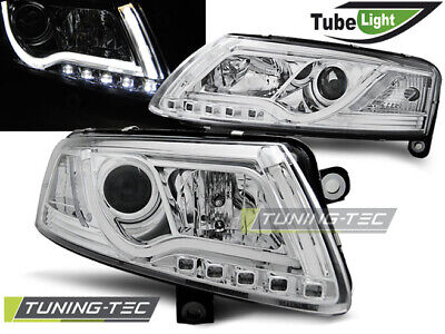 HEADLIGHTS TUBE LIGHT CHROME fits A6 C6 04.04-08