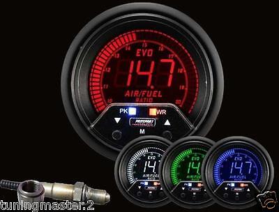 Manometro Strumento PROSPORT 52mm AFR Wideband +SONDA 4.9 Allarme PICCO 4COLORI