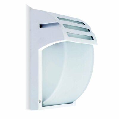 Applique Lampada Da Parete Giardino Esterno Attacco E27 Colore Bianco Vetro Opa