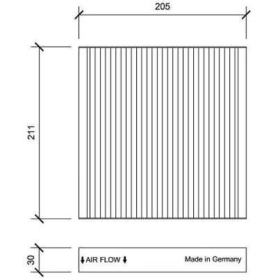FILTRO ABITACOLO COMPATIBILE CON HONDA Jazz III 2007-