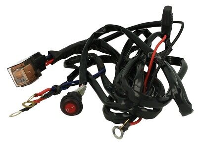 Kit Cablaggio 12V Con Interruttore Rele Fusibile Per Fari Led Da Lavoro Barra L