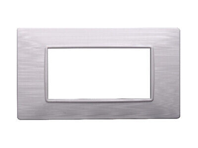 ETTROIT Placca Plastica Serie Starlight 4P Colore Bianco Satinato Compatibile