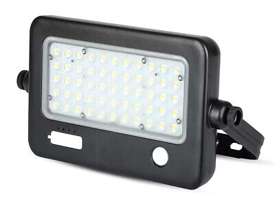 Lampada Faro Led Con Pannello Solare 10W 1100LM 4000K Doppio Sensore PIR Base